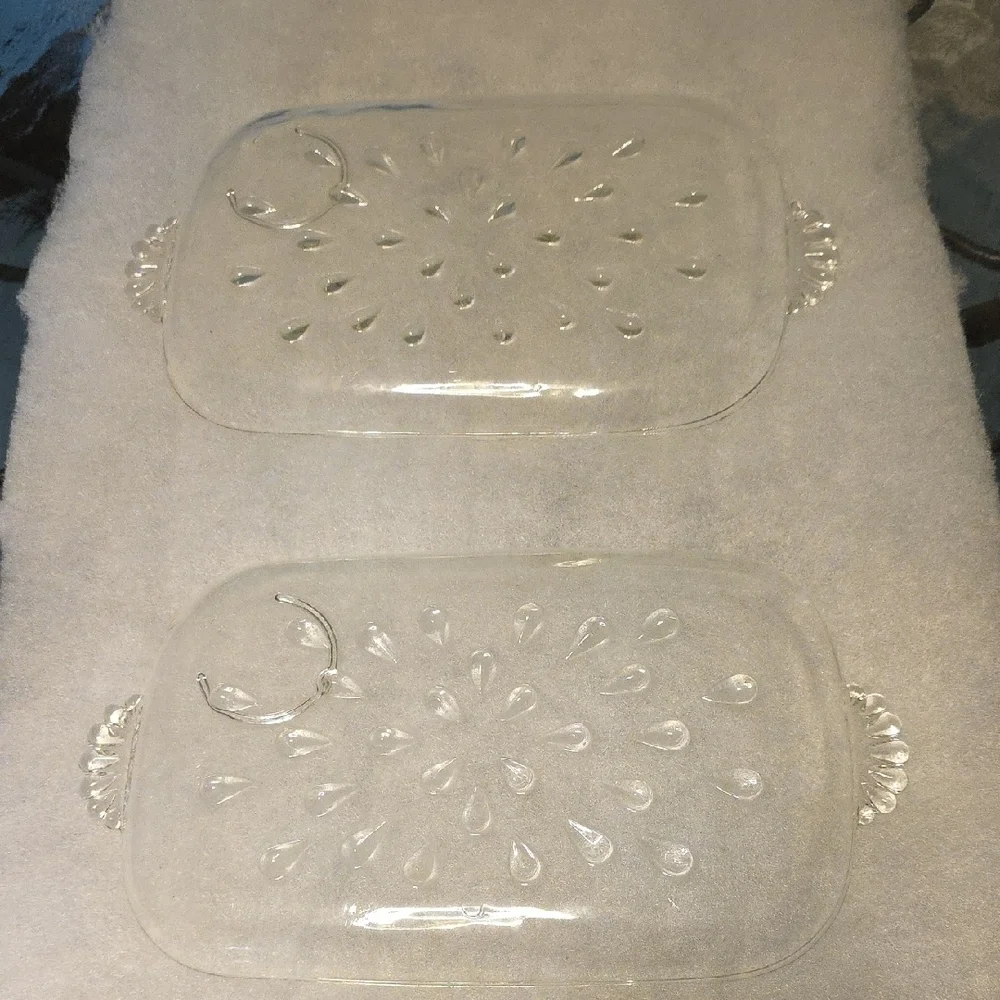 Antique Teardrop Glass Tray For Dining Or Vanity - Picture 6 of 11